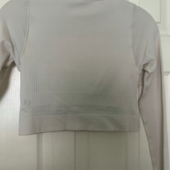 Lululemon Cream Ebb to Street Long-Sleeve Shirt - Picture 2 of 3